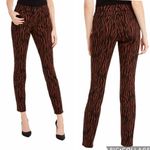 INC Tiger Print Skinny Leg Jeans Brown Size 4 Photo 1