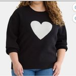 Terra & Sky  New! Women’s plus printed Black Heart Sweater size 4X Photo 0