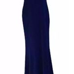 Abyss By Abby  royal blue halter neck strappy back maxi evening party‎ dress Sz L Photo 0