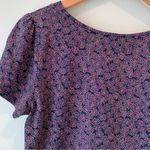 Boden Penelope Print Cotton Blend Stretch Jersey Pleated Mini Dress 8 Zinnia Blue Photo 5