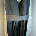 Vera Wang White Black Cocktail Halter Drop Waist Mini Dress with Bow Detail Size 0 Photo 2