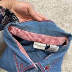 White Stag  Vintage Denim Button Down Shirt Cherry School Embroidered 22W/24W Photo 13