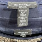 R & M Richards Navy Blue Dress with Rhinestones & Sheer Cardigan Formal Wedding Size 12P Photo 11