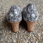 DexFlex Comfort by Dexter Black & White Floral Open Toe Wedges Photo 4