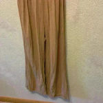 HYFVE Tan linen blend jumpsuit sz M basic closet staple linen vacation beach Photo 6