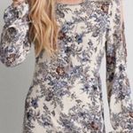 American Eagle  OUTFITTERS Dress Cold Shoulder Blue Floral Boho Long Sleeve XS Photo 0