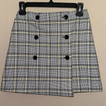 H&M  Divided Women’s Mini Plaid Yellow Black‎ Preppy Skirt Size 2 Photo 0