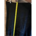 Vintage Midi Skirt black size 14 Strechy Faux suede Elastic waist Grunge Goth Photo 5