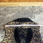 Vintage BANJO Leopard Print Sleeveless Blouse – Lace Heart Back – Size M/L Brown Size M Photo 8