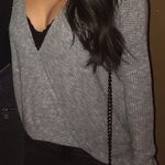 EXPRESS Grey Wrap Sweater  Photo 0