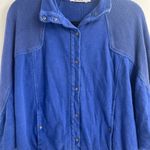 Alexander Wang T By  Blue Boho Zip Up Bomber Jacket Size Small Photo 3