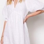 frame denim FRAME Women's Eyelet Puff Sleeve Dress White Coquette Dainty Size XS Mini Photo 0