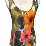 Jams World  Hibiscus Palm Sleeveless Tank Top Women's‎ Medium Floral Tropical Photo 0