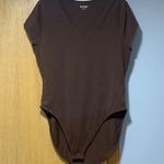 Old Navy  Brown V-Neck Bodysuit Photo 0