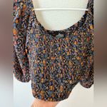 Angie  Long Sleeve Floral Crop Top Medium Photo 2