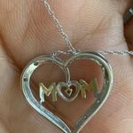10k Gold Diamond MoM Necklace with 10k Chain Photo 2