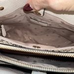 Kate Spade Satchel Crossbody Bag Snakeskin Handles Black Beige Leather Purse Photo 8