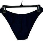 J.Crew NWT Mid Rise High Cut Leg Cheeky Bikini Bottom UPF 50 S Navy Blue #3056 Photo 10
