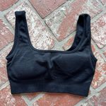 NWOT Women's Black Ribbed Workout Set Photo 2