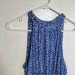 Pinch Sleeveless High Neck Maxi Dress Blue White Dots S Photo 6