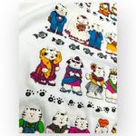 Vintage Puffy Graphic Print Crew Neck Sweatshirt Cats with hats White Size L Photo 3