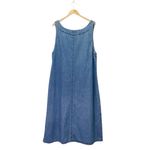 Agapo Collection Denim Dress Size 2X Blue Floral Embroidered Studded Boho Midi Photo 2