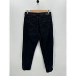 American Eagle  Mom Jean Women Size 6 Black Denim High Waisted Distressed Photo 1