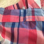 JOULES Plaid Sleeveless Babydoll Top Cotton Checkered Blue Pink Size 14 New Photo 9