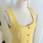 J.Crew  Sophia Tweed Midi Dress Yellow Sz 4 NWT Photo 3