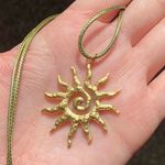 Handmade stainless steel sun boho retro vintage style necklace☀️ Photo 6