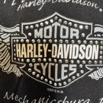 Harley Davidson Harley-Davidson 1X Black Tank Top Rhinestone Biker Graphic USA Made 2013 Photo 4