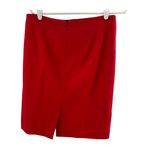 J.Crew  the pencil skirt red wool viscose 8 holiday office party business mini Photo 1