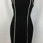 Boston Proper Black & White Contrasting Stitch Sleeveless Dress 8 Photo 2