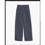 Madewell Black Pleated Wide Leg Linen Blend Pants Size 4P NWT Photo 0