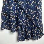 Lulus Petals and Poetry Navy Blue Floral Print Ruffled Midi Dress Size Small Photo 5
