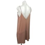 ZARA Women's Brown Beige Tan Sleeveless Camisole Slip V-Neck Cami Mini Dress M Photo 2
