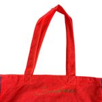 Sundress Neon Coral & Purple Trim Terrycloth Beach Vacation Tote Bag Red Photo 1