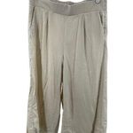 Torrid  Wide Leg linen blend cropped capri Pants Cream L 12 summer vacation work Photo 0