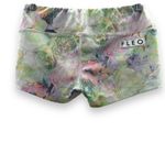 Fleo Low Rise Multicolor Abstract Mermaid Print Activewear Shorts Sz S Green Photo 1