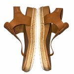 Vince Flint Brown Leather Espadrille Platform Thong Sandals Shoes size 6 36 Photo 5