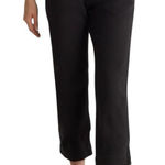 Quince Organic Stretch Cotton Twill Straight Leg Cropped Pants Size 29 Black NWT Photo 0