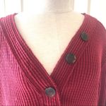 Urban Outfitters  burgundy V neck blouse SP Photo 3