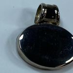 Oval Egg Shape Jewelry Silver Color Engravable Pendant Necklace Patina of Age Photo 7