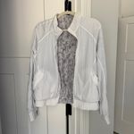 Lululemon Bombs Away Jacket White City Breeze White Multi zip front Photo 3