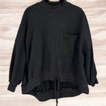 Nap Women's Loungewear Terry Cropped Boxy Drawstring Hem Sweatshirt Black Small Photo 0