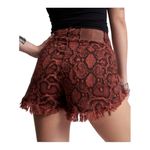 One Teaspoon Bonitas High Waist Denim Shorts Python Snake Print Size 26 AU/ 4 US Photo 2