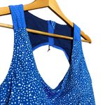 Nike NWT‎  Swim Size XL Water Dots Keyhole Back One-Piece Swimsuit Pacific Blue Photo 4