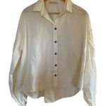 Free People We the Free  XS oversized button down long sleeve high low hem shirt Photo 0