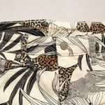 Chico's White Floral Girlfriend Slim Ankle Beach Colorful Animal Print Pants 00R Photo 2