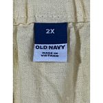 Old Navy Linen Blend Skirt Womens 2X Plus Size Side Zip Yellow Casual Mini New Photo 3